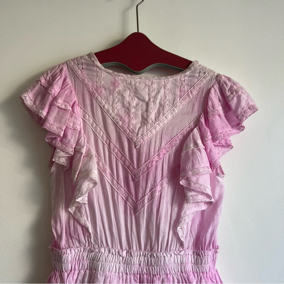 LoveShackFancy Gwen Mini Dress in Peony Pink - Picture 12 of 16